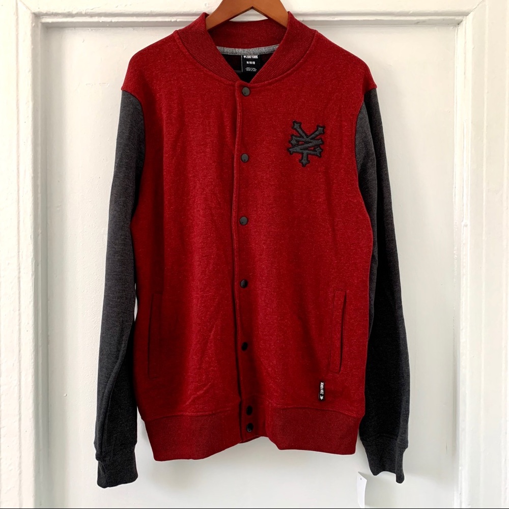 BURGUNDY & GREY ZOO YORK JACKET - NWT
